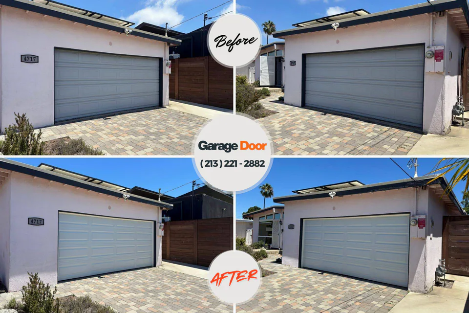 Before and after: garage door repair Millstadt, IL